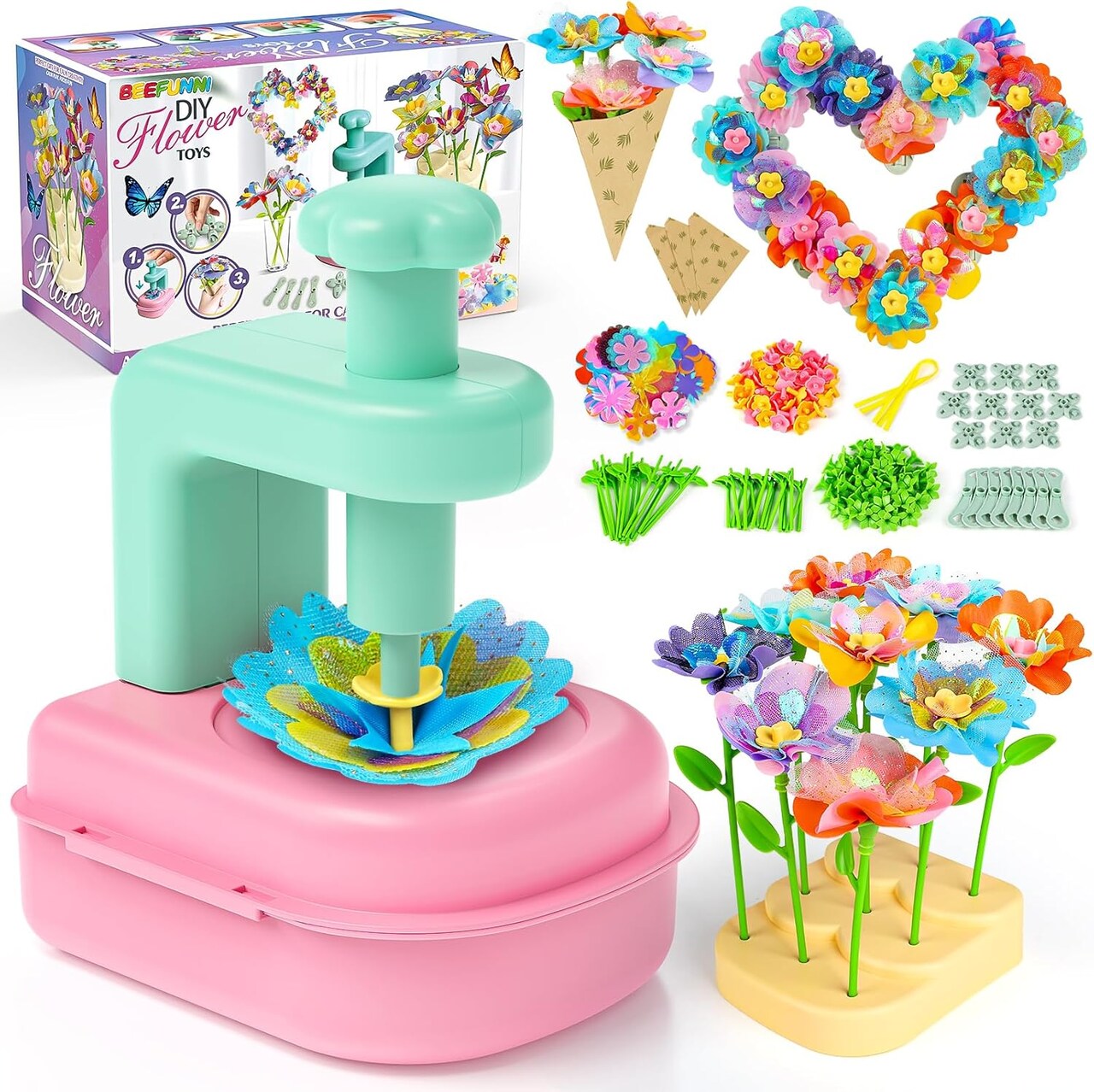 Flower Bouquet Craft Kits, DIY Arts and Crafts for Kids 4-6-8